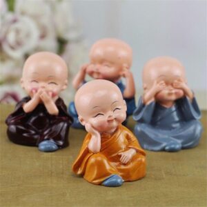 4 PCS BUDDHA MONK STATUE 2